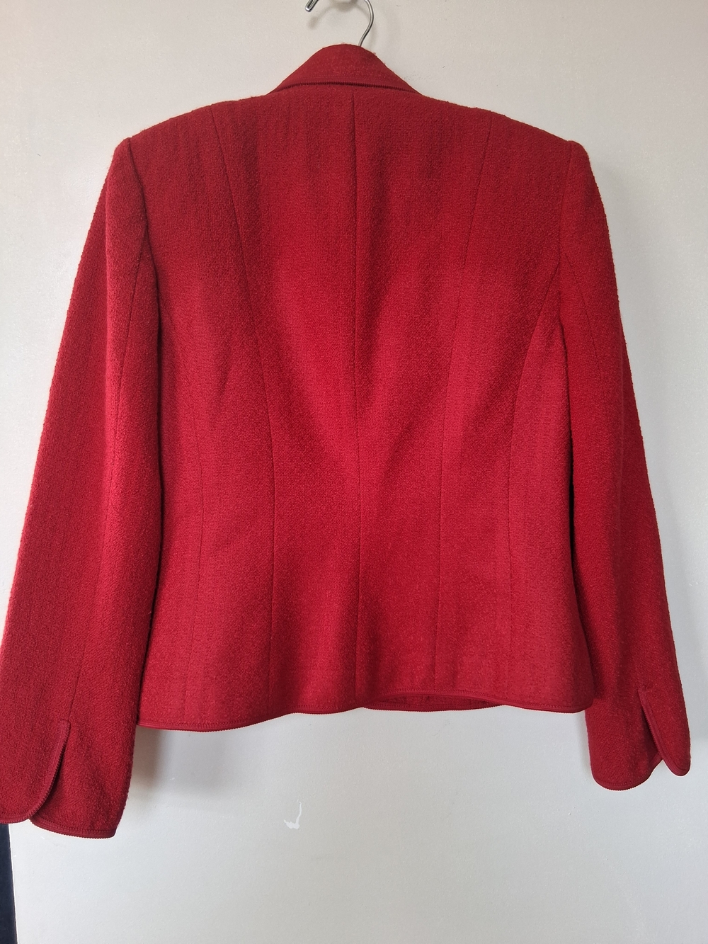 Talbots Red Wool-Blend Rounded Collar Blazer - Picture 5 of 5